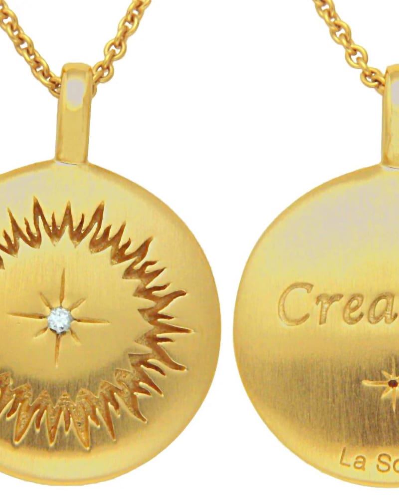 Front of a size O/S Creation Necklace in Yellow Gold in Yellow Gold by La Soula Jewelry. | dia_product_style_image_id:330329
